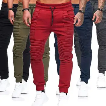 Moda Plus Size Mens Corredores Calças Skinny De Fitness Homens Calça Casual Elástico Musculação Calças Militares Do Exército Calças Masculinas