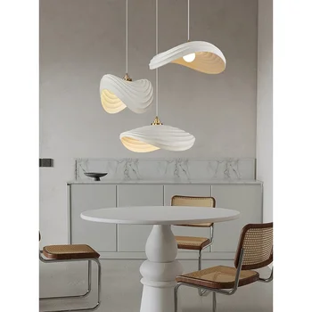 Moderno Wabi Sabi Estilo Simples Nórdicos francês Cremoso Designer PersonAlibabaty Restaurante luminária Lustre de decoração de casa de luz