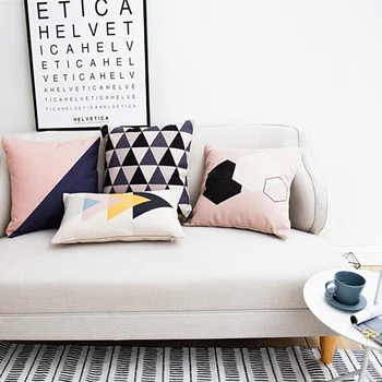 Nordic letras elk geométricas Travesseiro almofada de Linho fronha almofadas do sofá de casa Almofadas decorativas
