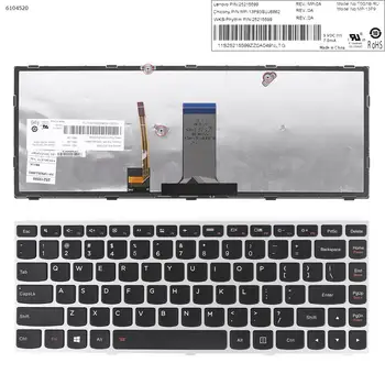 NOS QWERTY Novo Teclado de Substituição Para a Lenovo flex 2 14 flex 2 14d Laptop Moldura de Prata com Backlit