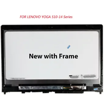 NOVA de 14 polegadas Para o Lenovo Yoga 510-14ISK 80SA Digitador da Tela de Toque do LCD da Montagem do Painel com moldura moldura