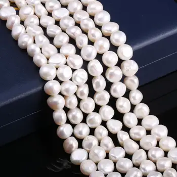 Novo Irregulares Brancas de Contas de Pérolas Simples E Elegante Festa de Dom Jóias de Pérola, Tamanho 12-13mm