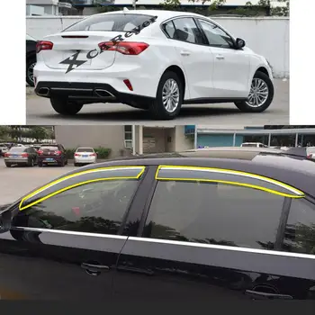 O Corpo De Carro Estilo Adesivo Plástico Vidro De Uma Janela De Vento Viseira Chuva/Sol Guarda De Ventilação De Fumo Toldos Peças Para Ford Focus Sedan 2019-2022