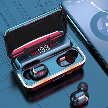 Original TWS Fone de ouvido sem Fio Bluetooth 5.0 Fones de ouvido Esporte Impermeável Fones de ouvido de Redução de Ruído Fones de ouvido 4