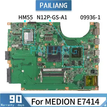 PAILIANG Laptop placa-mãe Para o MEDION E7414 placa-mãe 09936-1 HM55 N12P-GS-A1 DDR3 TESTADO