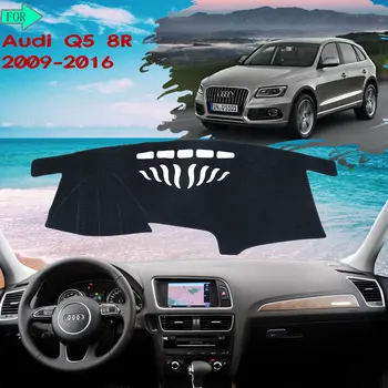 Painel Traço Tapete Capa Tapete Auto-Sol Tapete para a Audi Q5 8R 2009~2016 S-linha 2012 2015 Interior Adesivos Carro-Acessórios