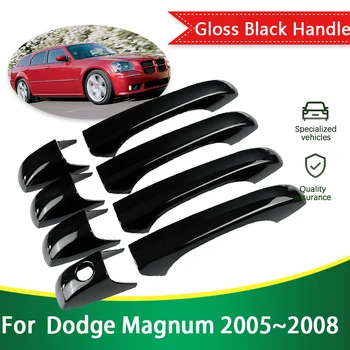 para Dodge Magnum 2005 2006 2007 2008 Brilho Exterior Preto Capa maçaneta da Porta Película Protetora Estilo Adesivos de Carro Acessórios Gadget
