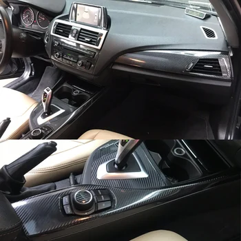 Para o BMW Série 1 F20 de 2012 a 2016 Interior Central do Painel de Controle maçaneta da Porta 5D Fibra de Carbono Adesivos Adesivos de Carro estilo Accessorie
