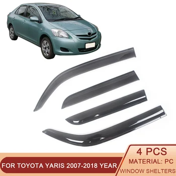 Para Toyota Yaris 2007-2018 Carro Do Lado Da Janela Viseira De Sol, Guarda Chuva Sombra Do Escudo De Abrigo Protetor De Quadro Da Tampa Adesivo Acessórios