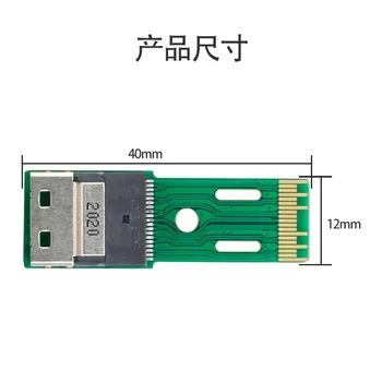 PCI-E Slimline SAS 4.0 SFF-8654 4i 38pin a SFF-8654 38pin Macho para Fêmea Adaptador de extensão do Teste de Ferramentas 3