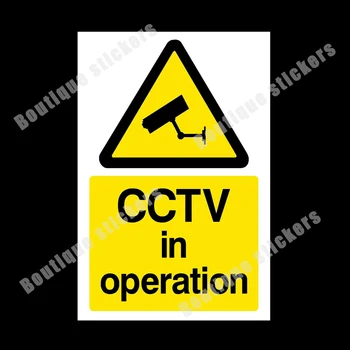 Personalizado Personalizado Adesivo de Aviso de CFTV Em Sinal de Funcionamento de Segurança, de Vigilância Carro Moto Casas de Parede de PVC Vinil
