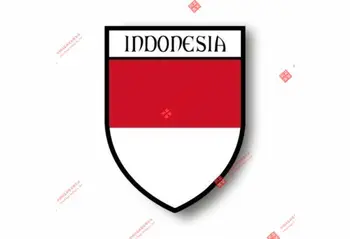 Personalizados, Adesivos Decalque Lembrança De Vinil Carro Escudo Da Cidade De Bandeira Do Mundo Crista Indonésia Capacete De Corrida Para Computador Portátil Adesivos