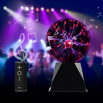 Plasma Bola de Cristal da Lâmpada de Desktop Globo a Luz da Noite Decoração Sensível ao Toque Tabela Esfera de Poder de USB da Família Dom Crianças