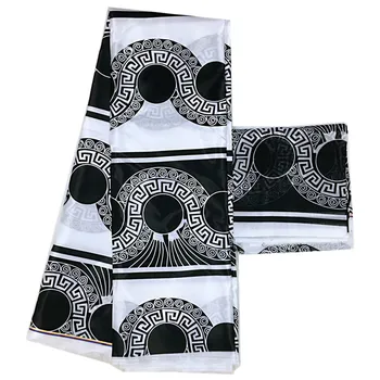Popular novo tecido de seda africana tecido de impressão de 6yard por lote tecido africano atacado nigeriano ancara tecidos africain tissu de cera