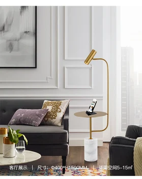 Pós-moderno designer criativo modelo de sala de mármore lâmpada Americana, sala de estar, hall de entrada de decoração do quarto de lâmpada do assoalho 1