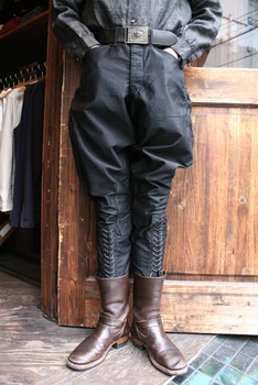 Retro sarja de algodão militar do vento pequeno saco bermudas Cavaleiro casual all-correspondência de homens e mulheres a mesma tendência da moda 9-ponto de calças
