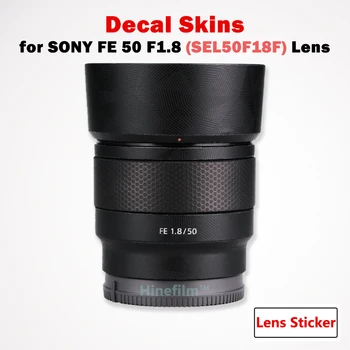SEL50F18F / 50 1.8 Lente Premium Decalque de Pele para a Sony FE50 F1.8 Protetor de Lente Anti-risco Capa de Filme Adesivo