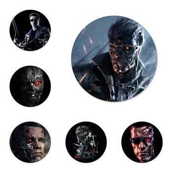 Terminator Schwarzenegger Ícones Pinos De Crachá De Decoração Broches Emblemas De Metal Para A Roupa Mochila Decoração