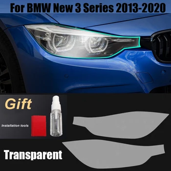TPU Faróis de Cinema Para o Novo BMW Série 3 2013-2020 Estilo Carro Transparente Enegrecido de Proteção pré-cortados Adesivo Acessórios 2Pcs