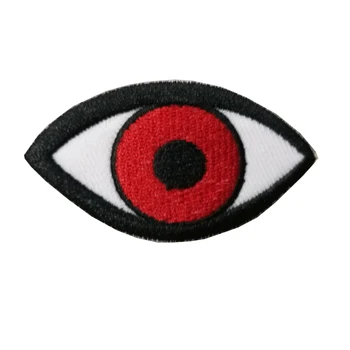 Vermelho Olho de Gato Tatuagem Wicca Oculto Goth patches para roupas emblemas da linha de roupas de ferro em patches
