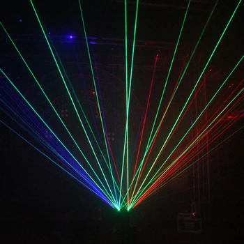 Vermelho, Verde, Luz do Laser de Seis Cabeças Movimento de Cabeça de Feixe de Luz DMX512 de Luz Laser de DJ, Bar, Discoteca Festa de Mostrar o Efeito de Fase da Luz