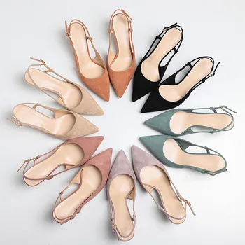 Verão as Mulheres Sandálias de Dedo do pé Aberto sapatos da Moda Primavera Fivela de 5CM de Mulheres finas de calcanhar Mulheres Sapatos de Escritório