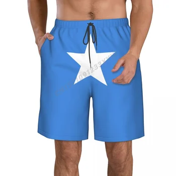 Verão de Homens Somália Praia de Bandeira Calças Shorts de Surf M-2XL Poliéster trajes de Banho Execução