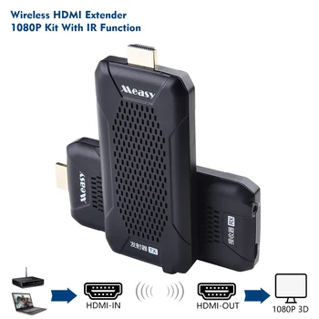 Wireless HDMI Transmissor e Receptor Extender 100M/330FT HDMI sem Fio Perfeito para Streaming de Laptop, PC, Cabo, Netflix, Yo