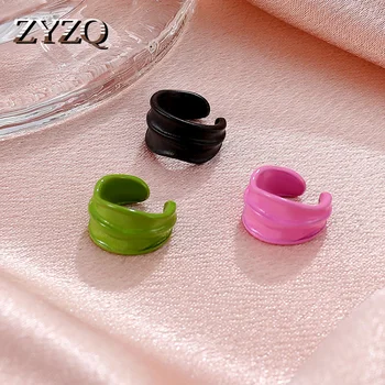 ZYZQ coreano Moda Retro Personalidade Pingando Clipe de Brincos Para Mulheres ins Temperamento Geométricas Ouvido, Clip Moda Jóias 2021