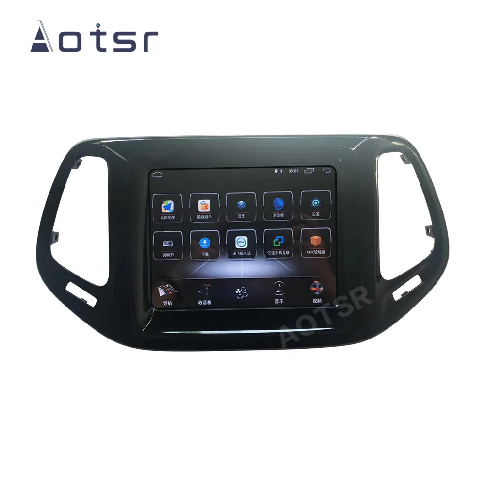 AOTSR Android de 10 carros de Rádio Para Jeep Compass 2016 2017 2018 2019 Player Multimídia GPS de Navegação DSP CarPlay AutoRadio 8.4