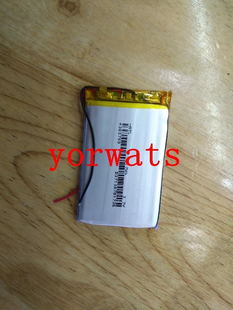 Novo Quente de Uma bateria Recarregável de Li-íon da Célula 3.7 V bateria de lítio do polímero 383759 1000mah