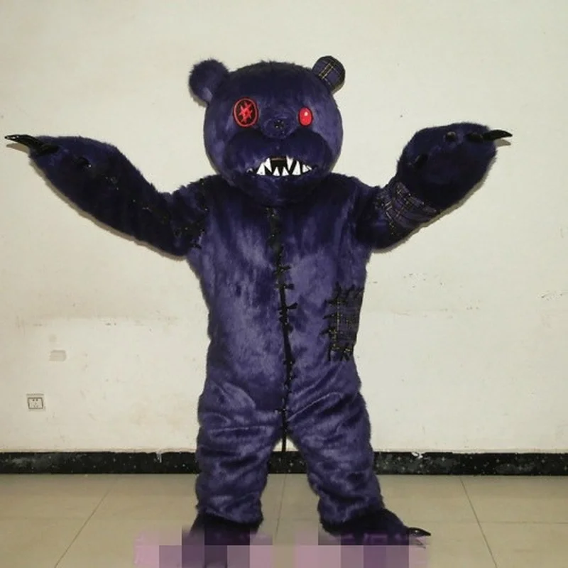 Intimidante Urso Mascote Do Traje Terno Cosplay Jogo De Festa, O Vestido De Fantasia Dos Trajes De Publicidade Promoção De Carnaval Halloween Adultos Novo