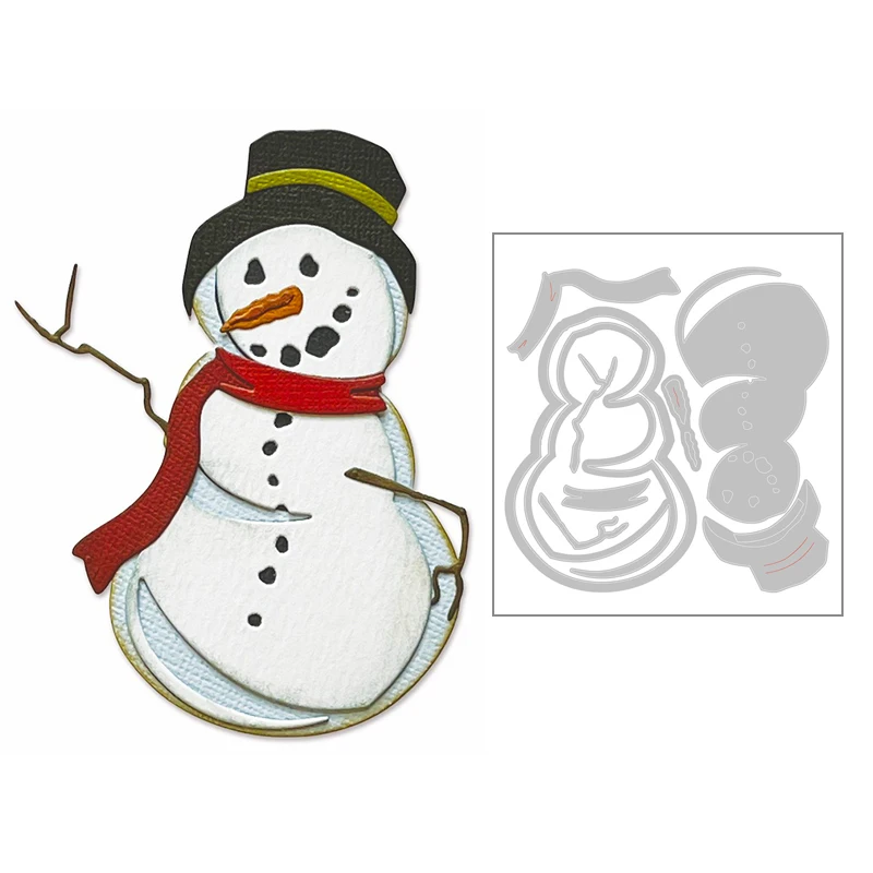 2021 Novo Boneco de neve do Natal de Corte de Metal Morre Para DIY Artesanato de Papel Cartão Decoração e Scrapbooking Nenhum Selos Conjunto