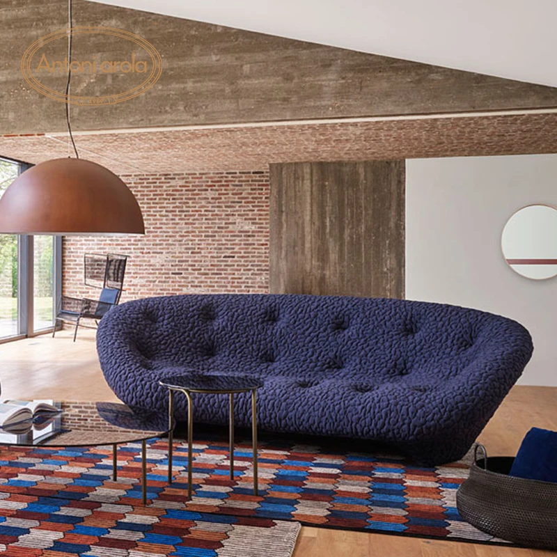 Luz extravagância moderno especial simples em forma de designer minimalista curva PLOUM shell sofá freehand pincelada espaço