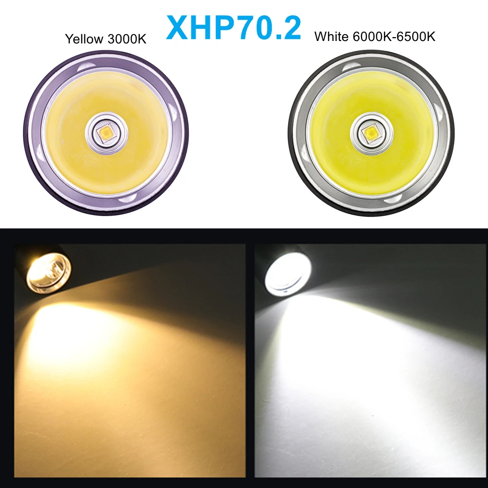 XHP70.2 Luzes de Mergulho Profissional Mergulho Lanterna Subaquática IPX-8 Impermeável Mergulho Lanterna Submersível 18650 Lanterna 3
