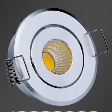 Dimmable da ESPIGA Mini Spot de Led 3W C.A. 85-265V DIODO emissor de luz Downlight de Cetim Níquel em Miniatura Interior para o Exterior do Ponto do Teto 1