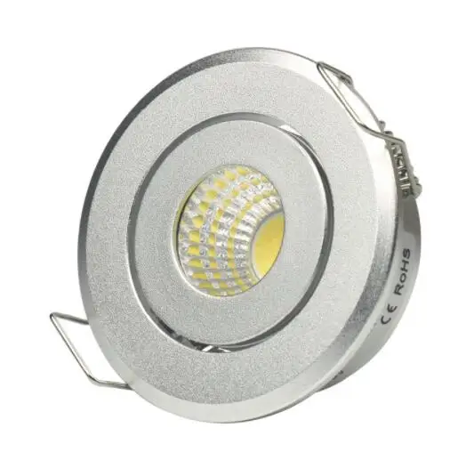 Dimmable da ESPIGA Mini Spot de Led 3W C.A. 85-265V DIODO emissor de luz Downlight de Cetim Níquel em Miniatura Interior para o Exterior do Ponto do Teto 5