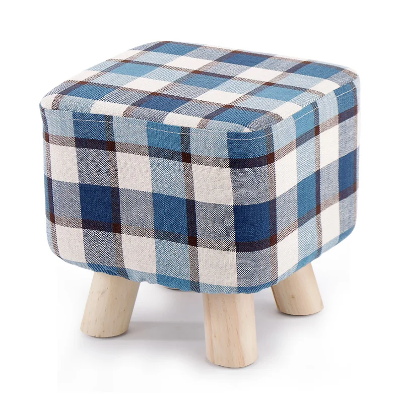 Quadrado de tecido de uma mesa de madeira baixa fezes moda criativa adultwear escabelo sofá bancada de decoração de casa de hipona