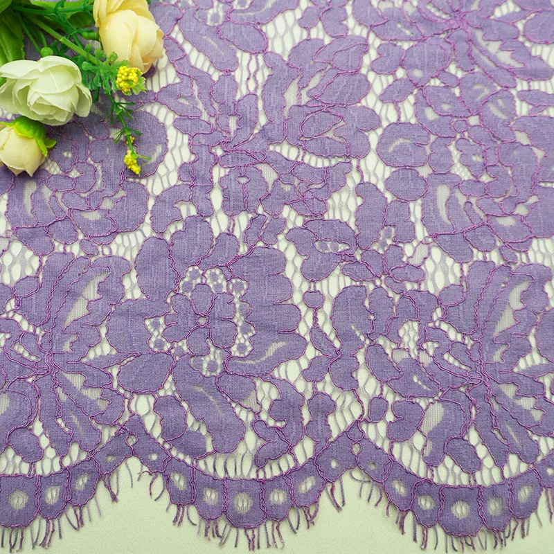 1,5 m/ Lote francês cílios cílios laço bordado floral de tecido, laço de tecido costurado flores de tecido posicionamento saia de 150cm de largura 4