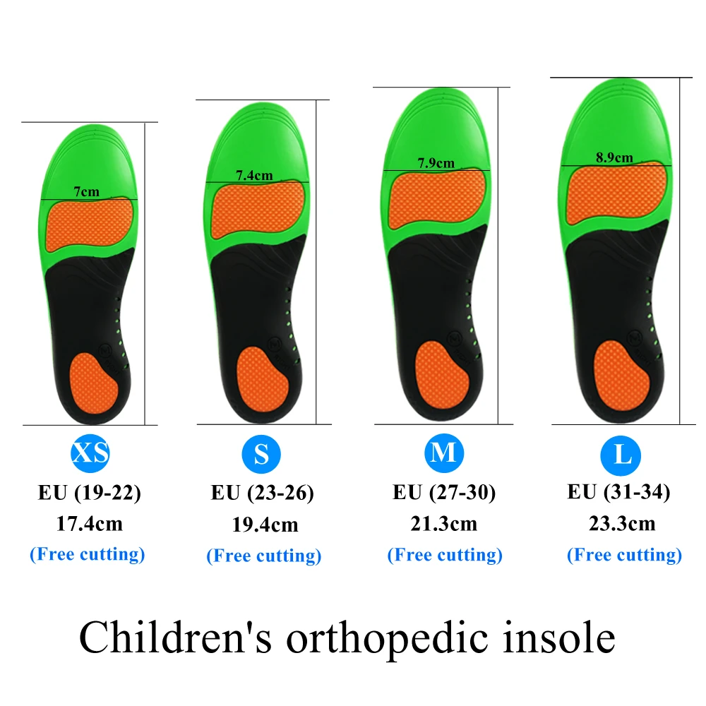 EID crianças, Crianças Órteses Palmilhas Planas Pés Sapatos de Sola S/a X Tipo de Pernas Valgo/Varo Criança Arco Almofada do Pé Calçados Esportivos Insere 4