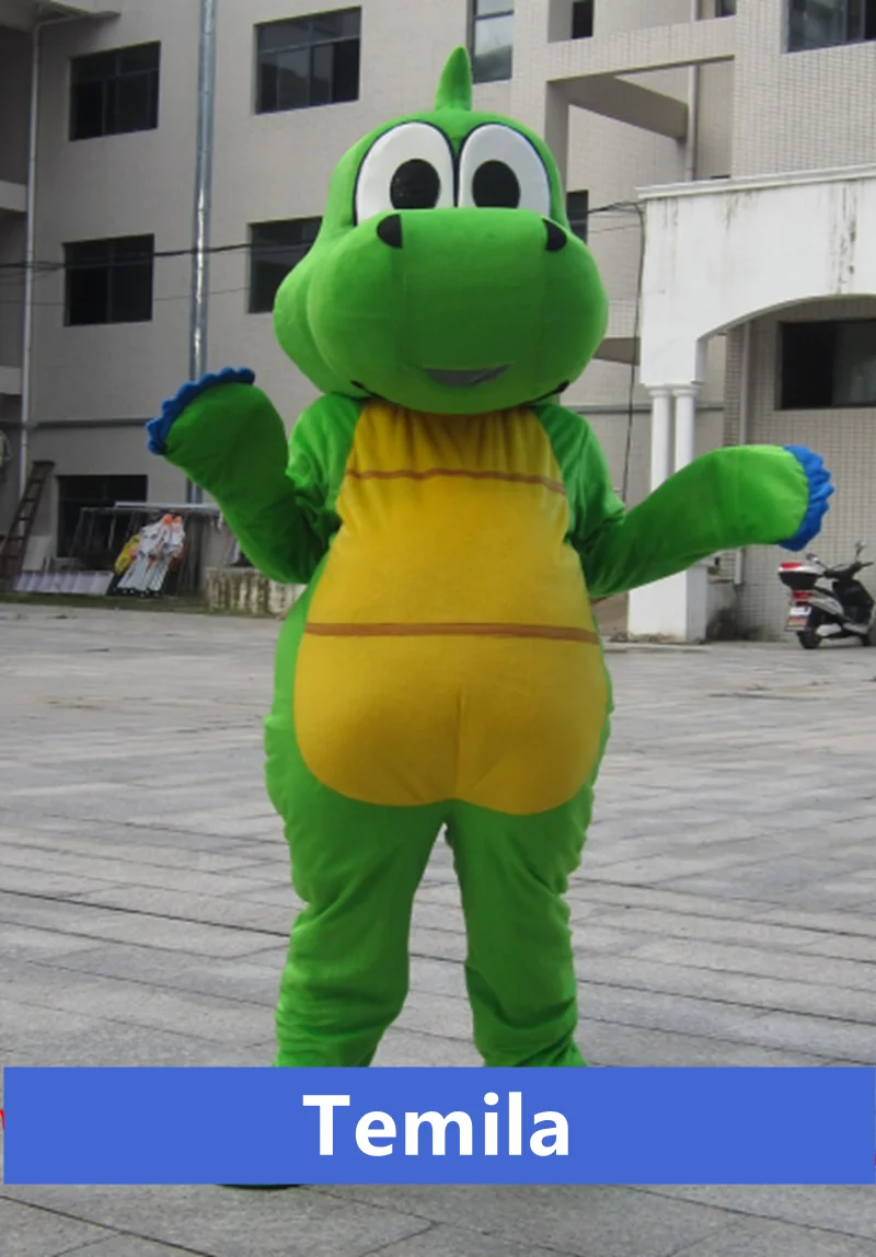 Cosplay do personagem de banda desenhada Dinossauro Verde do Dragão Mascote do Traje de Publicidade Traje de Halloween, Festa a Fantasia carnaval de Animais