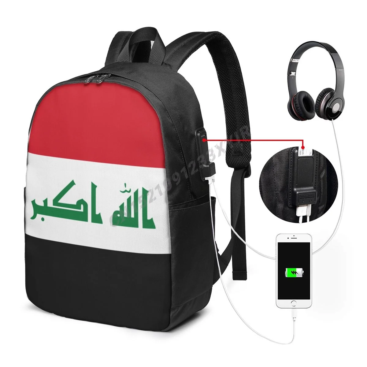 Mochila Bandeira do Iraque Iraqans Mapa do País ESTÁ NO MEU DNA Fãs Estudante de Viagem Mochila Casual Laptop de Volta Pack Unisex