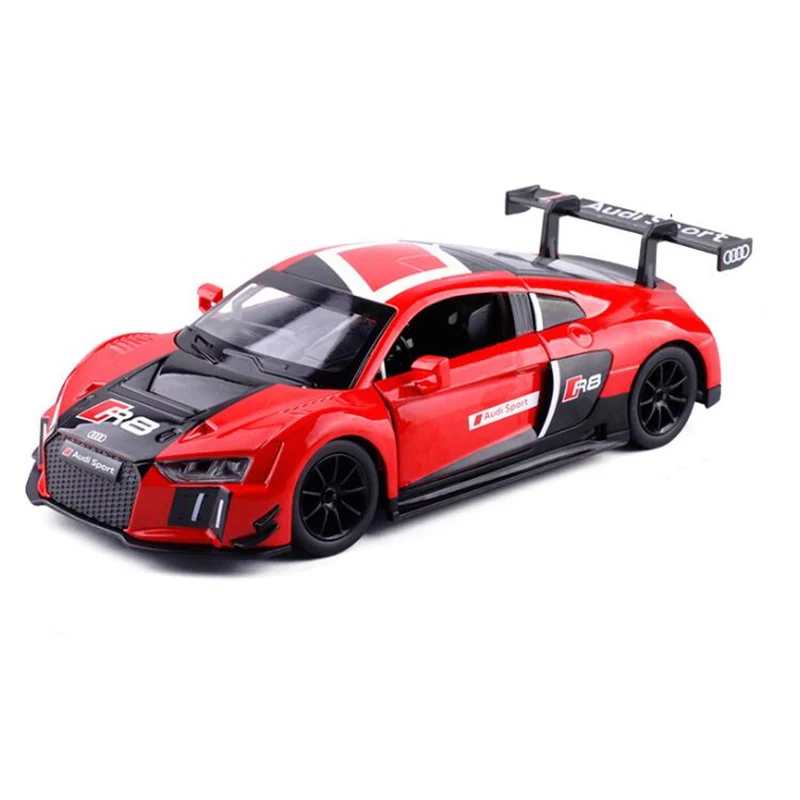 1:32 R8 liga de trás do carro de simulação modelo de carro Esporte pista versão do DTM Modo de Desporto para crianças de carros de brinquedo, modelo