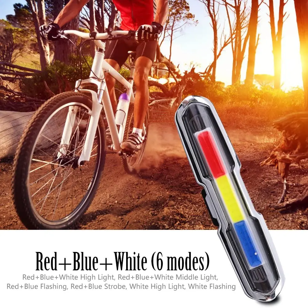Luzes da bicicleta Conjunto com Chifre USB Recarregável de Bicicleta Farol & Luz da Cauda & Horn à prova d'água 3 Modos de Iluminação se Encaixa Bicicletas 3