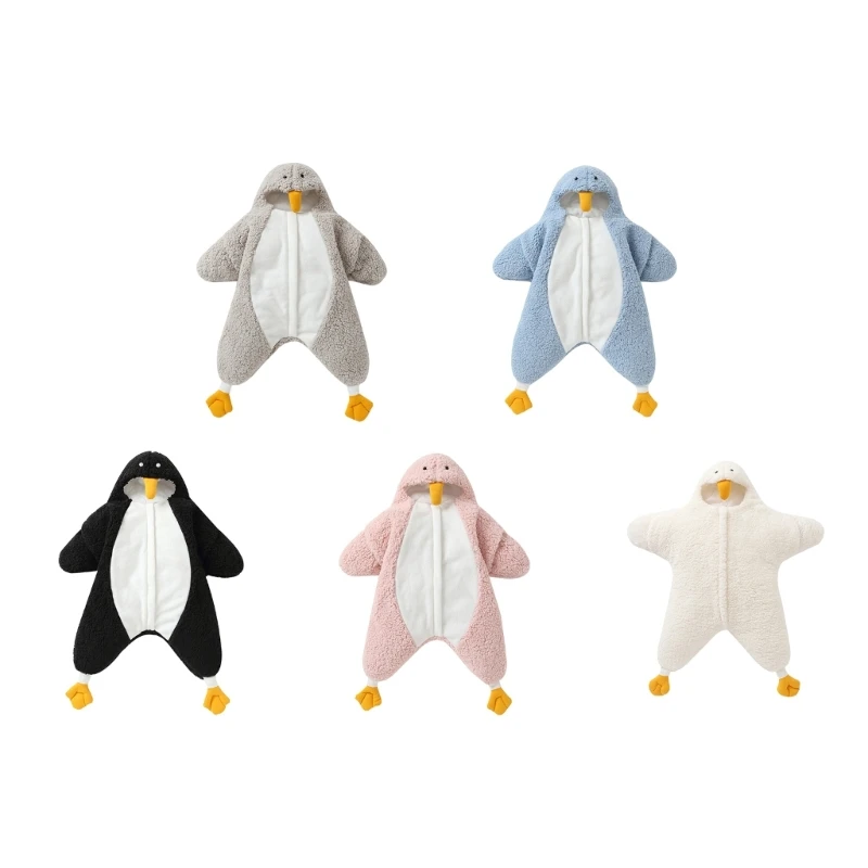 Bebê De Lã Saco De Dormir Penguin Traje Vestir Roupa De Cama Cobertor De Roupas