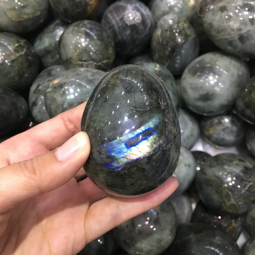 150g Natural Labradorite Cristal ovo Áspero de Rocha Polida De Madagascar 3