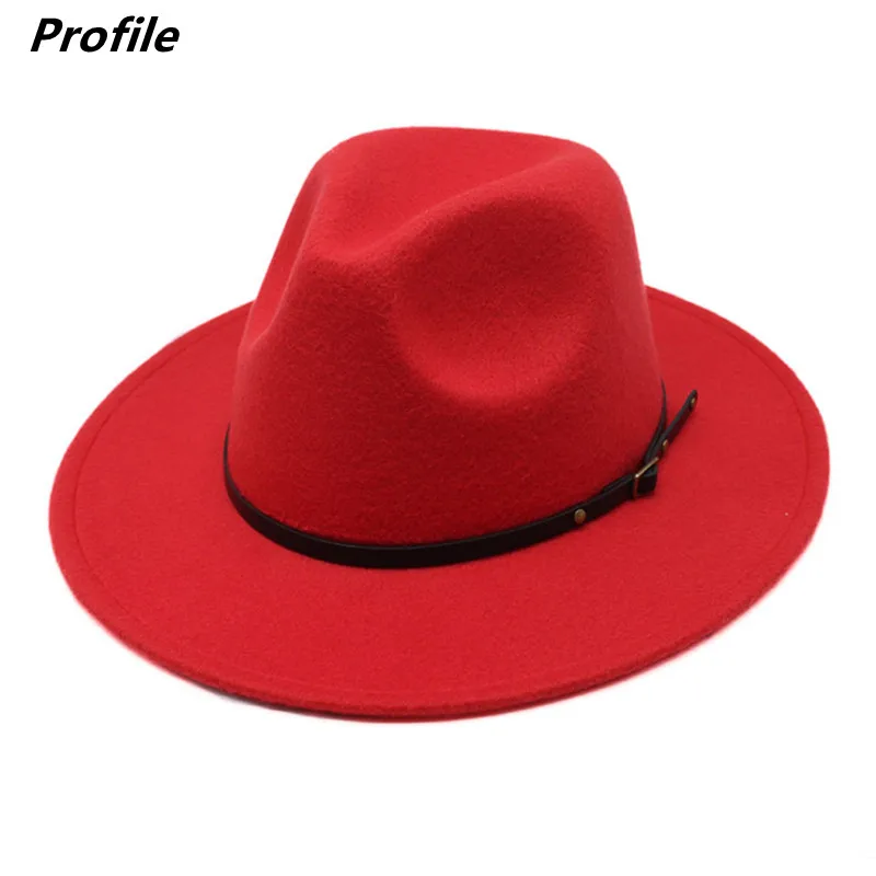 Preço de atacado chapéus de fedora do outono e inverno, grandes chapéus com abas para homens e mulheres de chapéu de feltro de jazz do Panamá fedora шляпа женская
