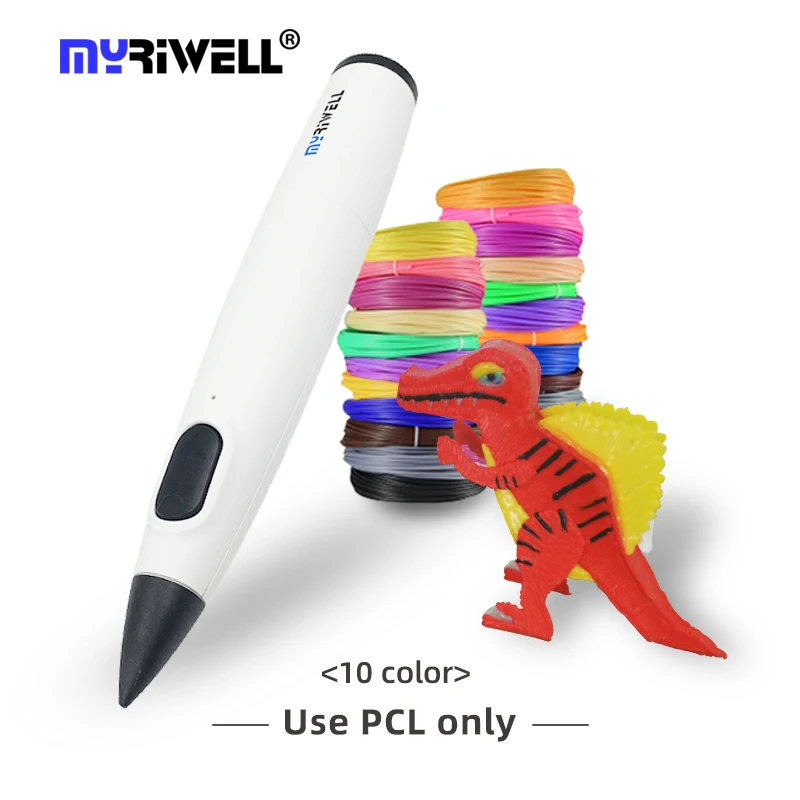Myriwell Caneta 3D DIY 1,75 mm PCL Natal de Presente de Aniversário para Crianças de Desenho 3D Iniciante Caneta de Baixa Temperatura