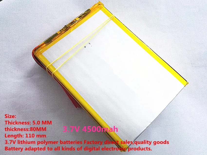 melhor bateria de marca 1PCS frete grátis Tamanho 0580115 3,7 V 4500mah de polímero de Lítio de Bateria com a Protecção Bordo Para PDA, Tablet PCs