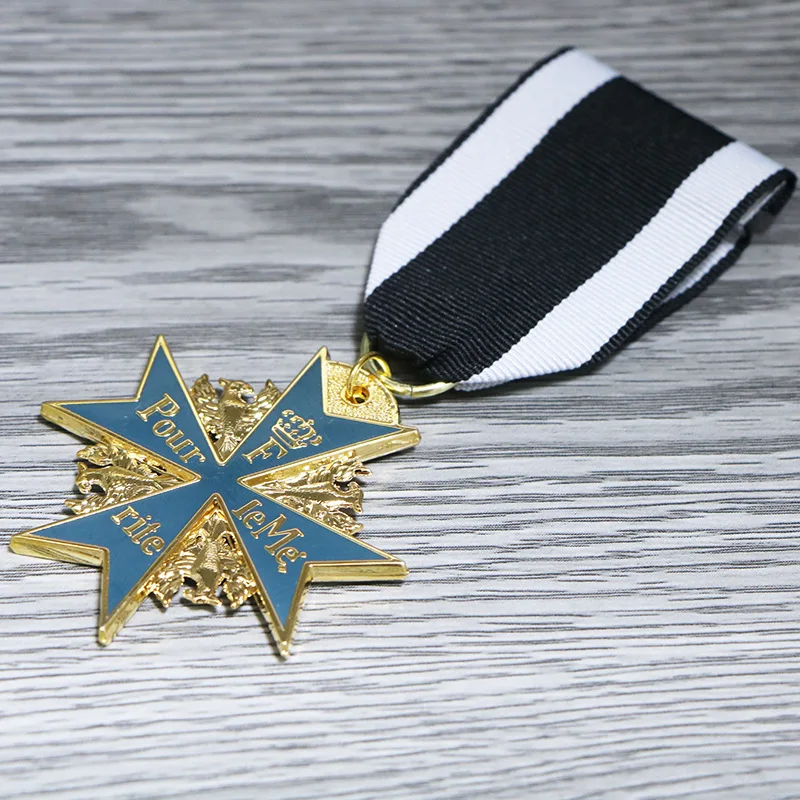 Ponto Da Prússia Folha De Carvalho Azul Azul Ferro Marx Cruz De Malta Meritório Bravura Medalha Emblema Collection #3047